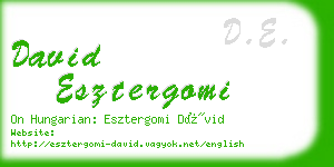david esztergomi business card